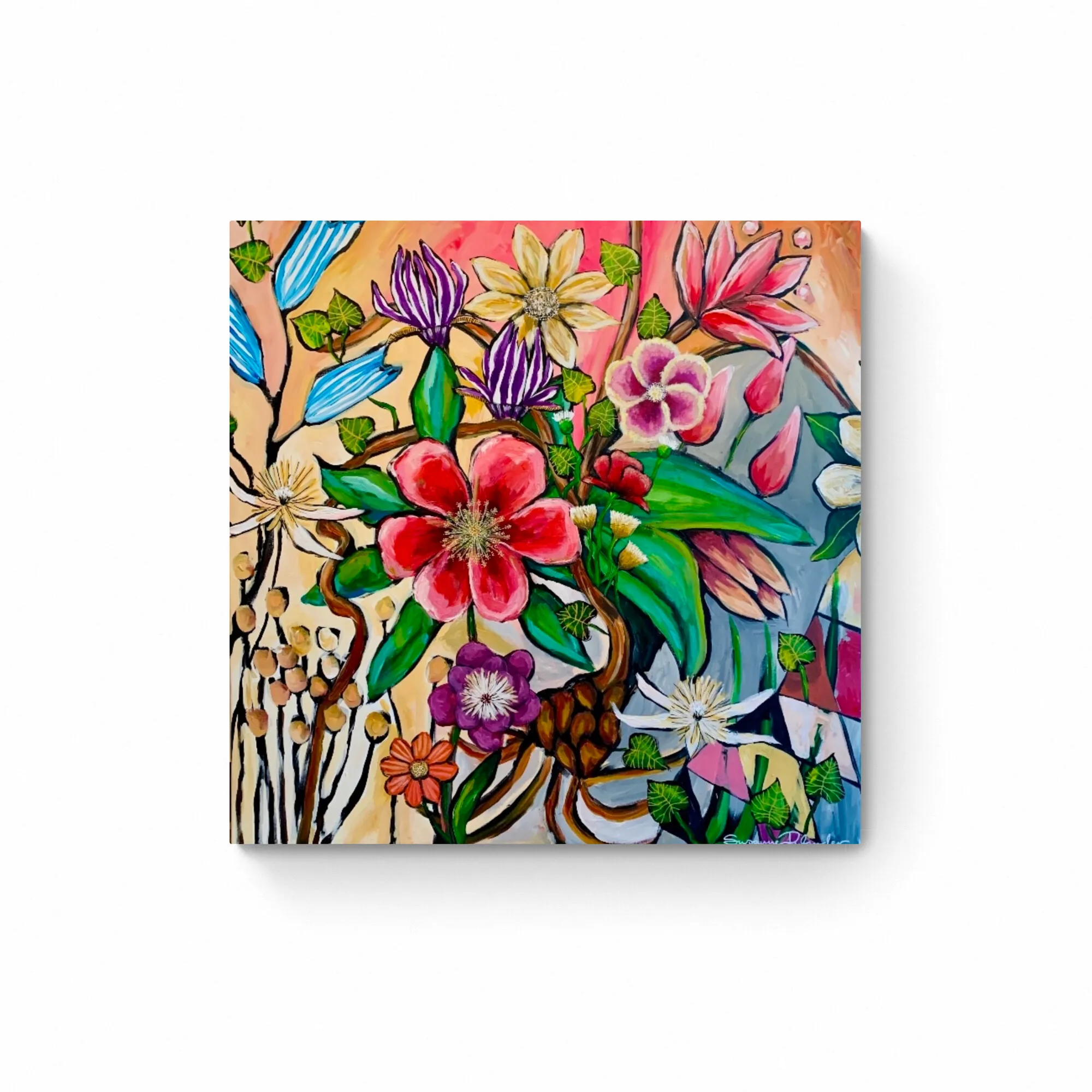 Flower Power abstrakt maleri