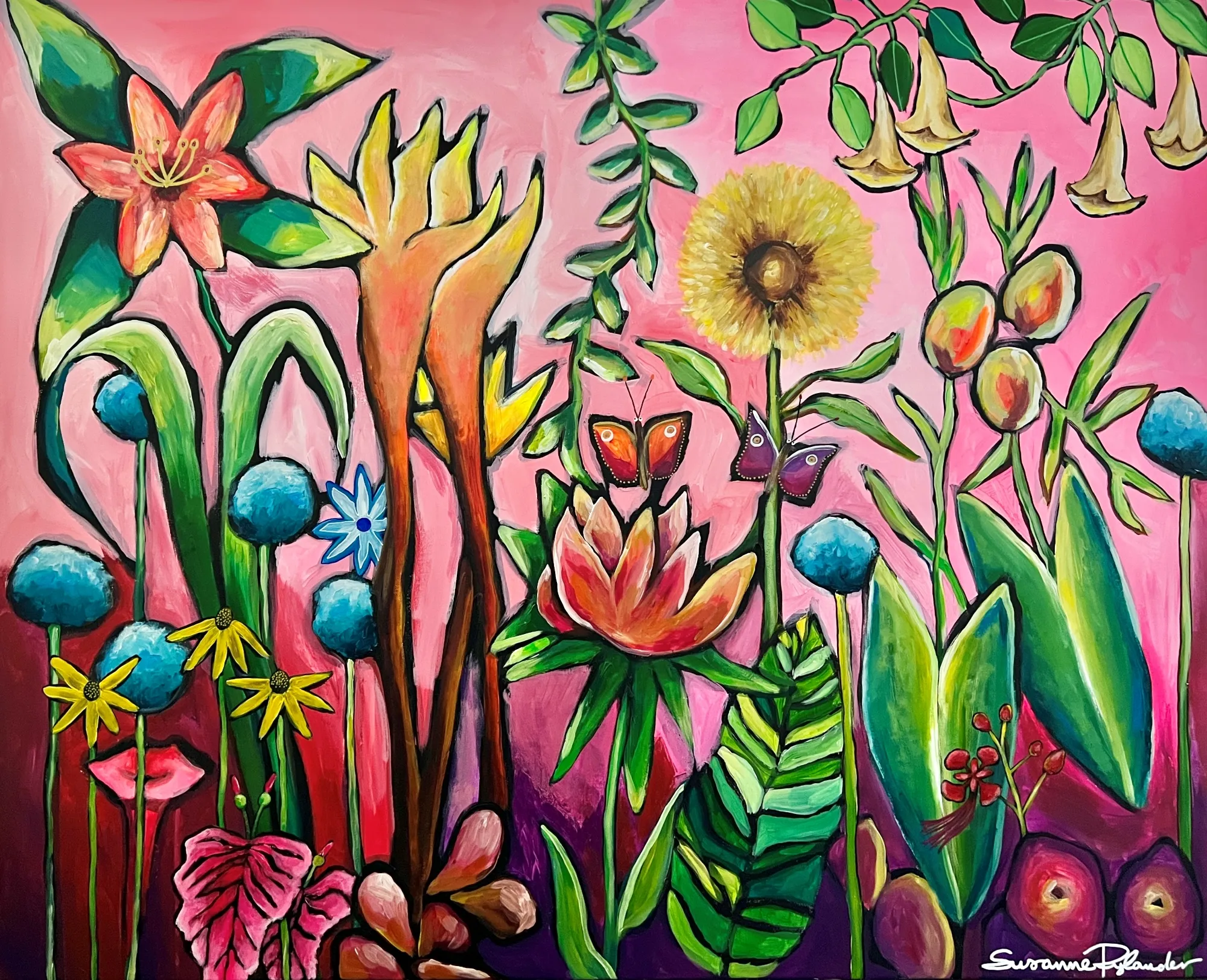 Tropical Fantasy abstrakt maleri